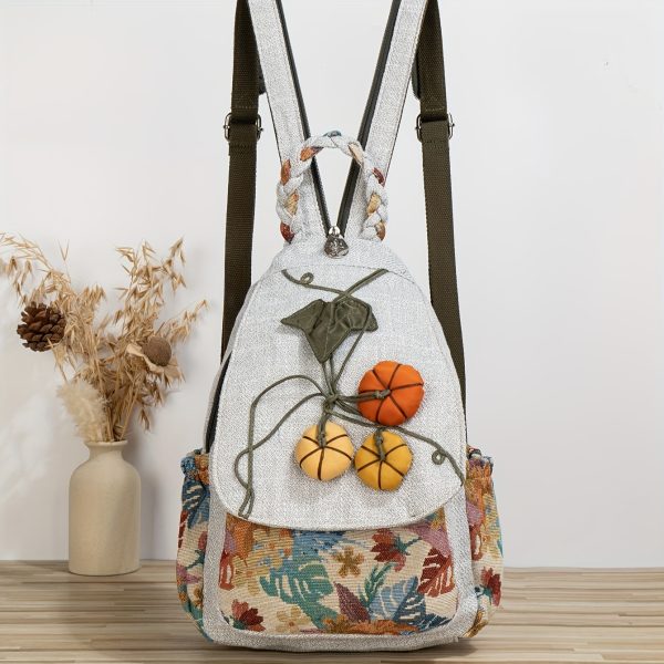 Pumpkin 3D Accessories Pastoral Style Travel Backpack | Women's Casual Commuter Backpack